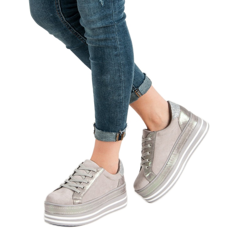 Weide Tenisky Na Platformě šedá 2