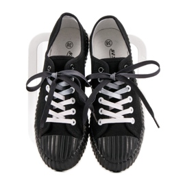 Yes Mile Módní černé tenisky černá 1