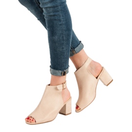 Super Mode Postavené Sandály Na Baru hnědý 2