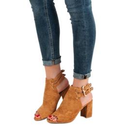 Erynn Elegantní sandály hnědý 1