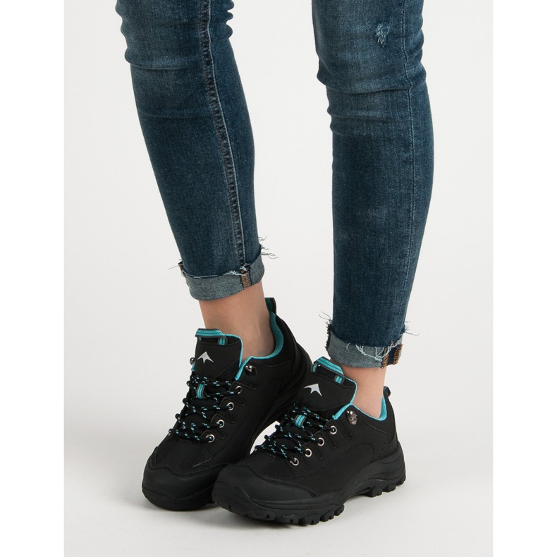 Černé trekové boty černý 2