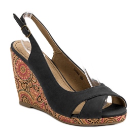 Corina Módní etno sandály černý 1