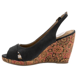 Corina Módní etno sandály černý 2