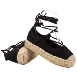 Corina Black Knotted Espadrilles černý 1