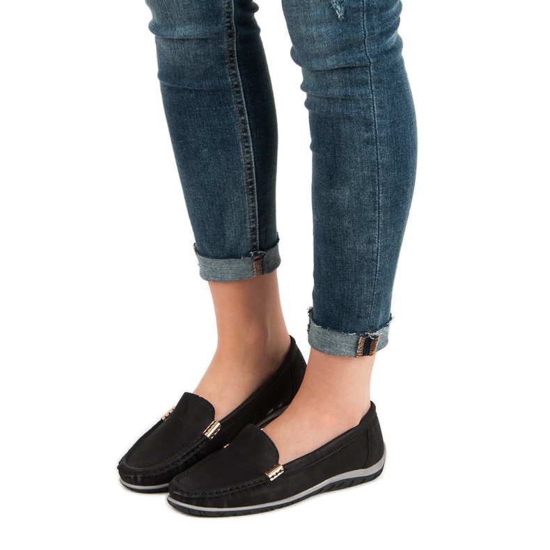 Anesia Paris Černé mokasíny černý 2