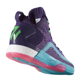 Basketbalové boty adidas John Wall 2 Boost Prime Knit M D70028 vícebarevný fialový 1