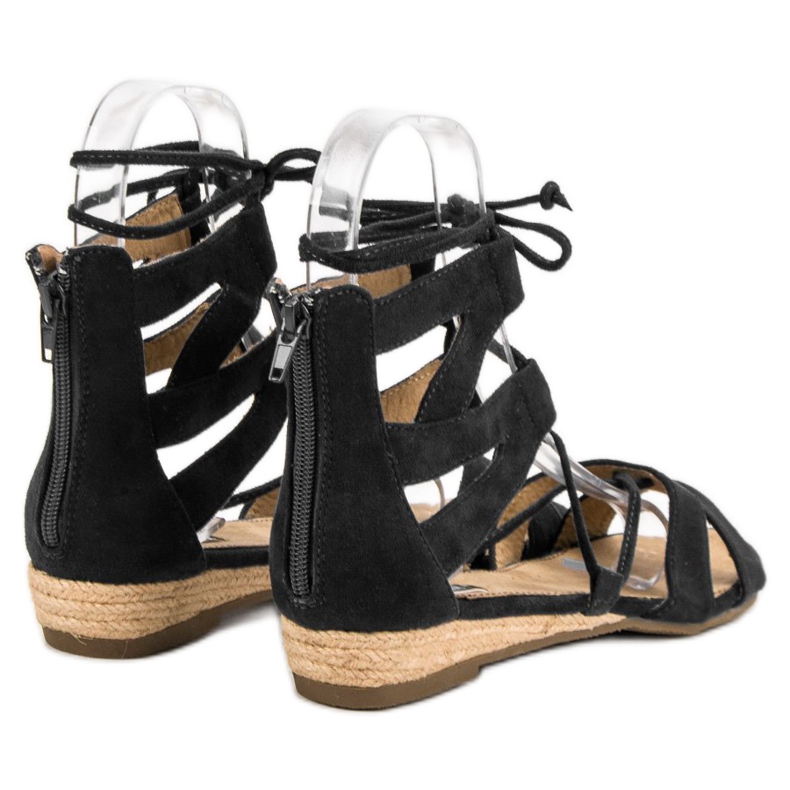 Corina Černé římské sandály černá 1