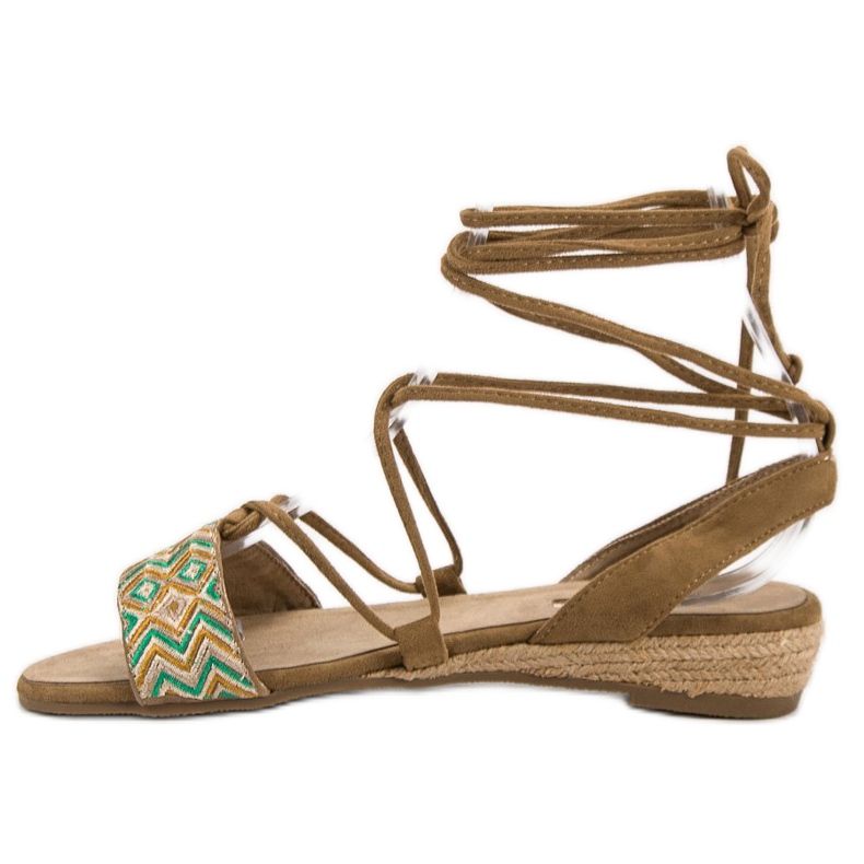 Corina Svázané sandály hnědý 1