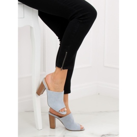 Modrá 88010 Modré vysoké podpatky modrý 1