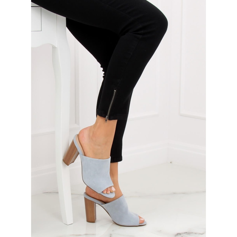 Modrá 88010 Modré vysoké podpatky modrý 1