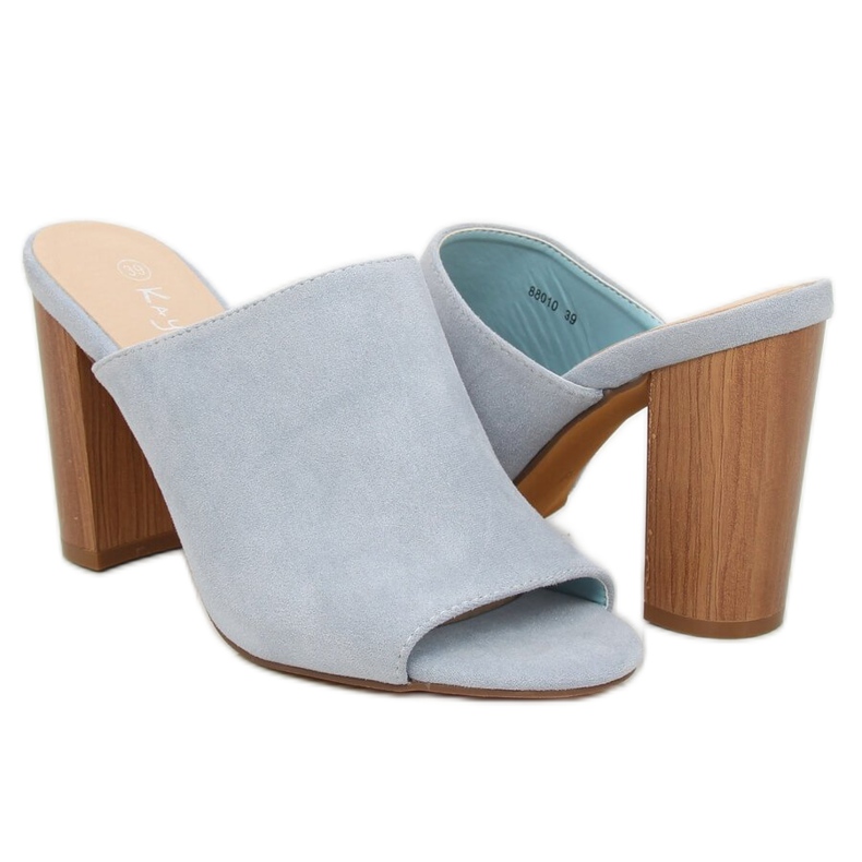 Modrá 88010 Modré vysoké podpatky modrý 2