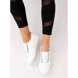 Bílé dámské tenisky WD009 WHITE / NAVY bílý 2