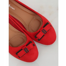 Červené dámské balerínky X-3 Rojo červený 1