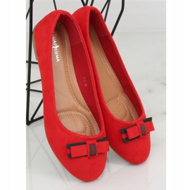 Červené dámské balerínky X-3 Rojo červený 2