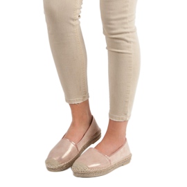 Lucky Shoes Práškové espadrilky s krystaly růžový 2 Lucky Shoes Práškové espadrilky s krystaly růžový 2