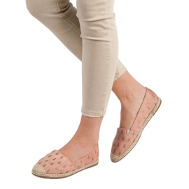 Lucky Shoes Práškové espadrilky v ananasu růžový 2