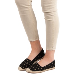 Lucky Shoes Černé espadrilky v ananasu černý 1