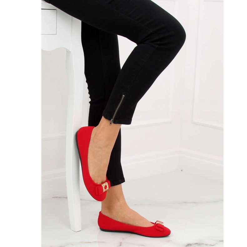 Červené dámské balerínky JM6675Q Rojo červený 1
