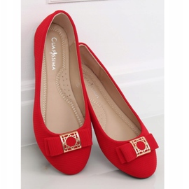 Červené dámské balerínky JM6675Q Rojo červený 2