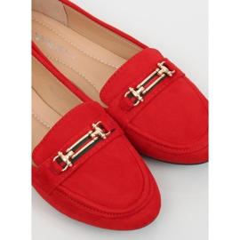 Červené dámské mokasíny JM8542Z Rojo červený 1