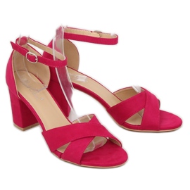Růžové sandály FH-3M26 Fuchsia na sloupku růžový 1