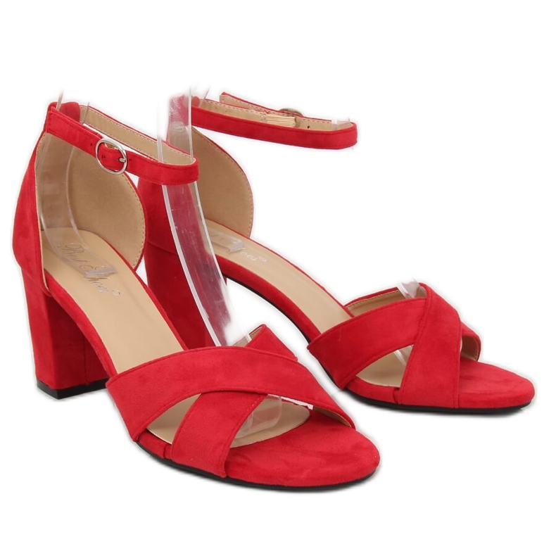 Červené sandály FH-3M26 Červené na sloupku 1 Červené sandály FH-3M26 Červené na sloupku 1