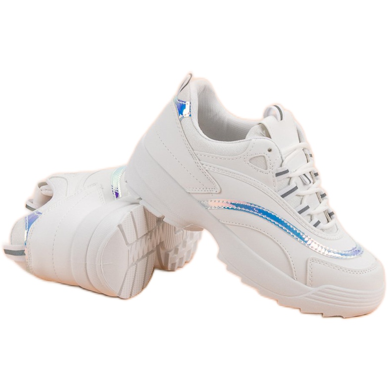 Bílé módní tenisky bílý 1