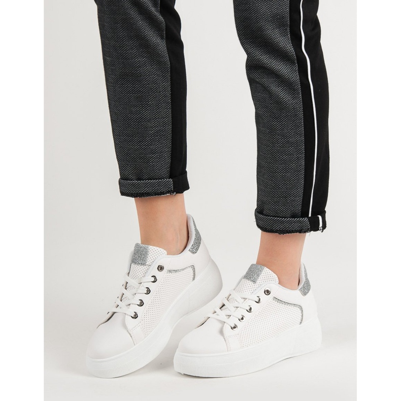 Sportovní obuv se třpytkami bílý 1 Sportovní obuv se třpytkami bílý 1