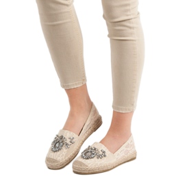 Bestelle Krajkové espadrilky s ornamenty hnědý 2
