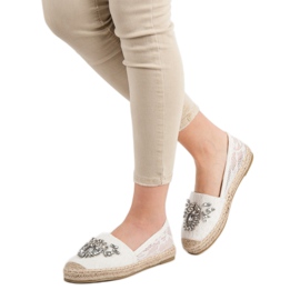 Bestelle Krajkové espadrilky s ornamenty bílý 2