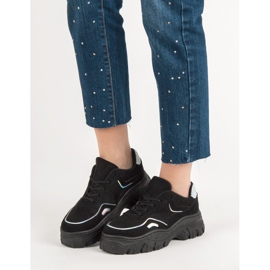 Módní černé tenisky černý 2