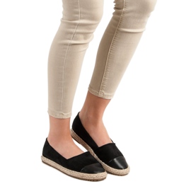 Super Me Semišové espadrilky černá 2