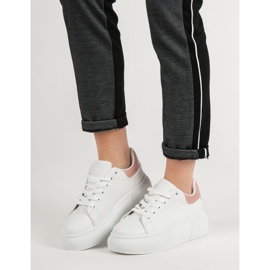 Renda Bílé boty na platformě bílý 2