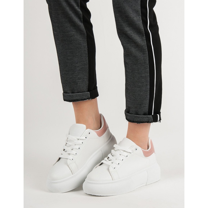 Renda Bílé boty na platformě bílý 2