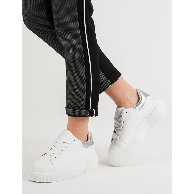 Renda Bílé boty na platformě bílý 2