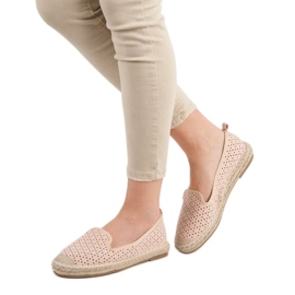 Lucky Shoes Powder Openwork Lords růžový 2