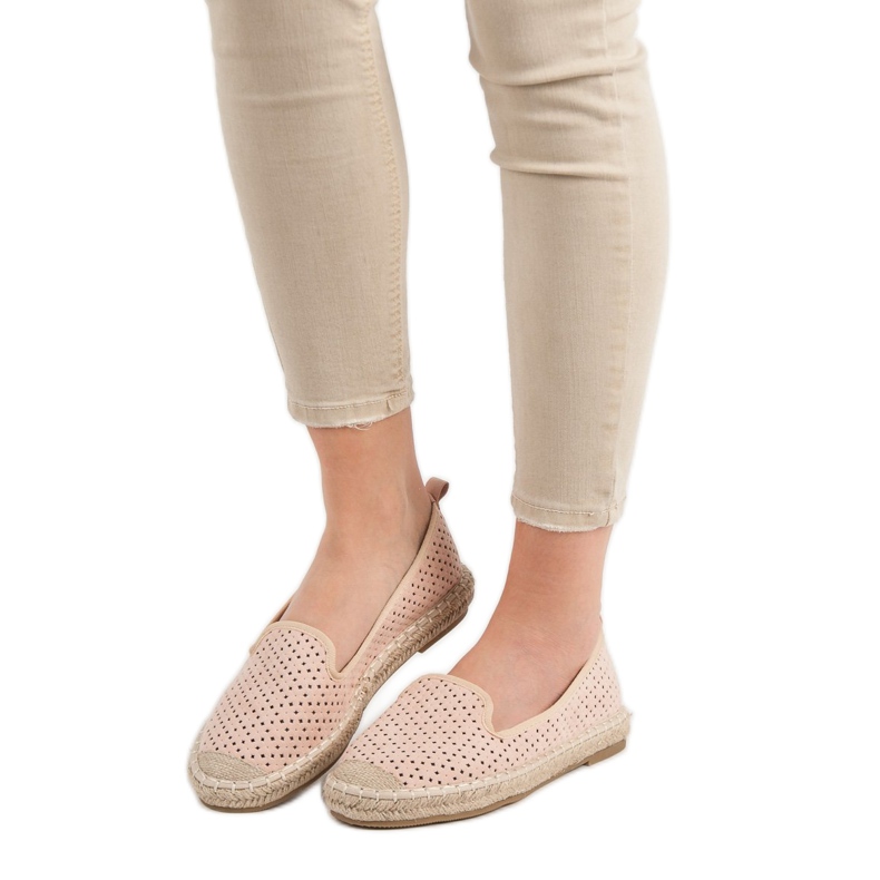 Lucky Shoes Powder Openwork Lords růžový 1