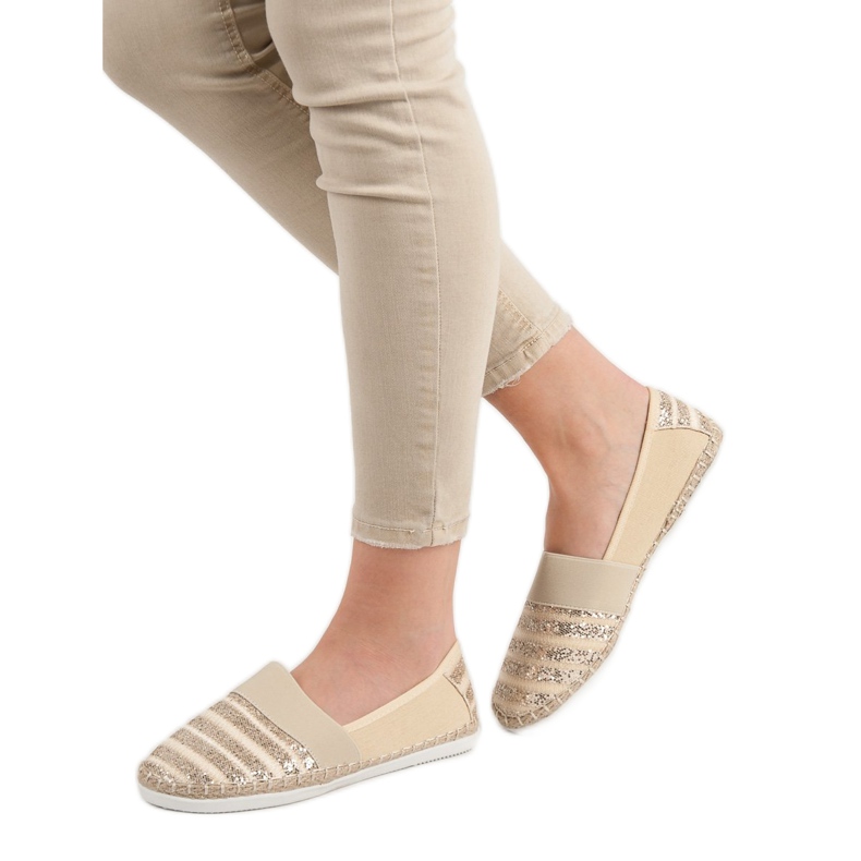 Kayla Lesklé espadrilky žluť 1