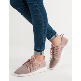 Módní textilní obuv fialová 1