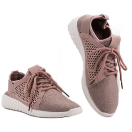 Módní textilní obuv fialová 2