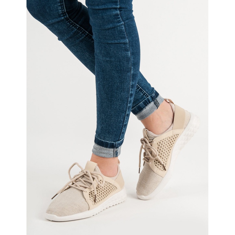 Módní textilní obuv hnědý 1