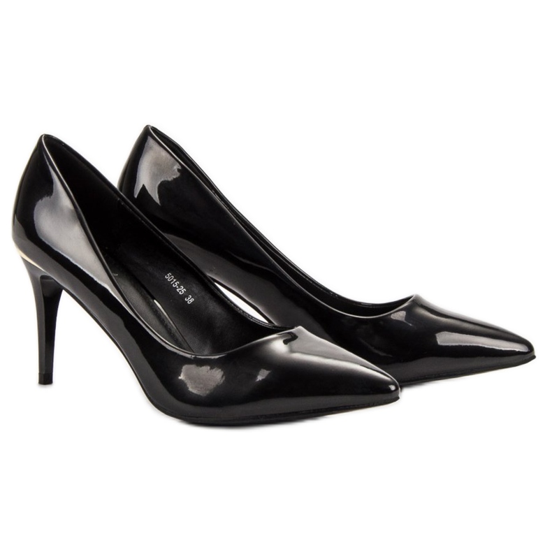 Small Swan Černé lakované kolíky černý 1