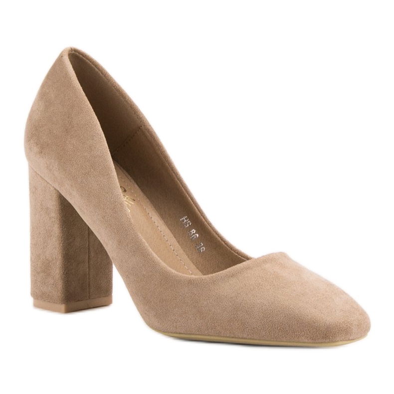 Small Swan Klasické semišové lodičky hnědý 1