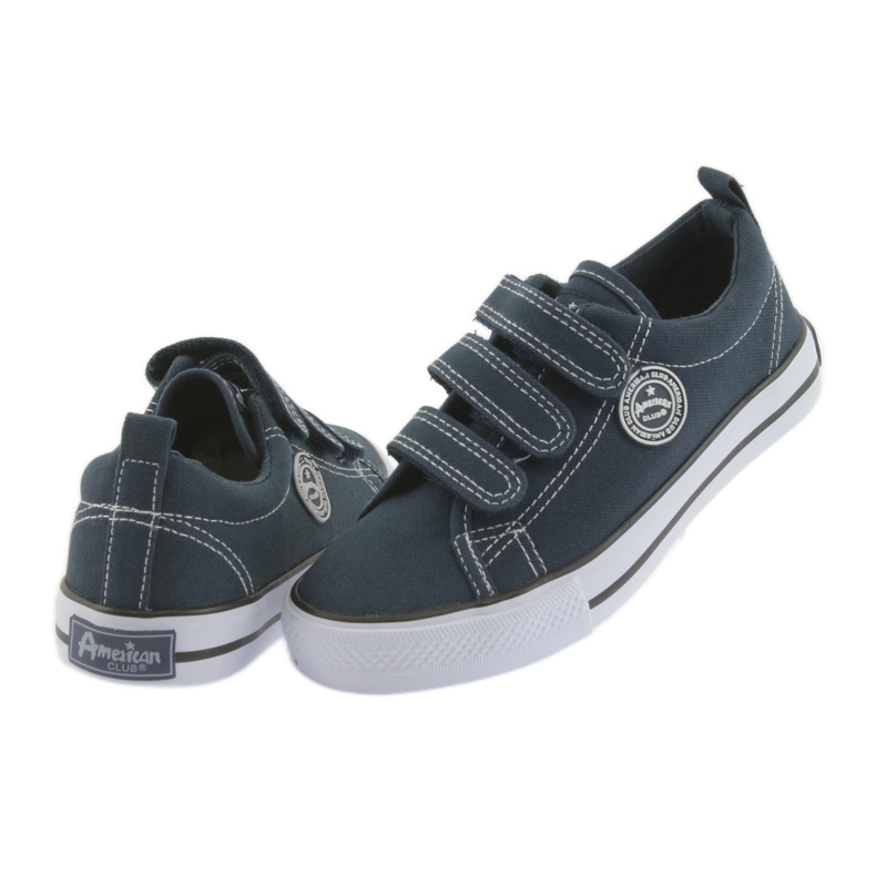 Námořnické modré tenisky American Club na suchý zip bílý námořnická modrá 4