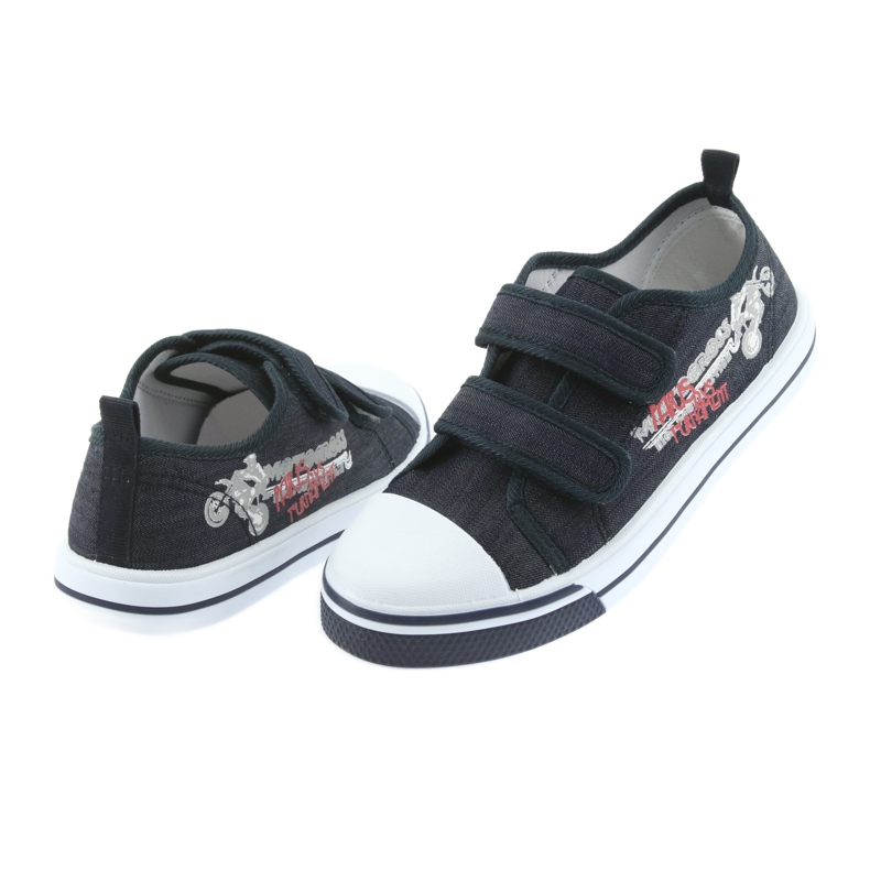 Tenisky na suchý zip Motocross Atletico 1809 navy blue námořnická modrá 4