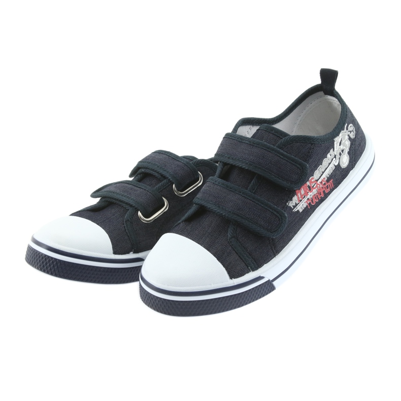 Tenisky na suchý zip Motocross Atletico 1809 navy blue námořnická modř 3
