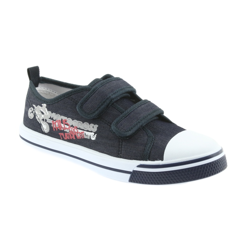 Tenisky na suchý zip Motocross Atletico 1809 navy blue námořnická modř 1