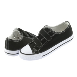 Černé tenisky na suchý zip Atletico bílý černá 4