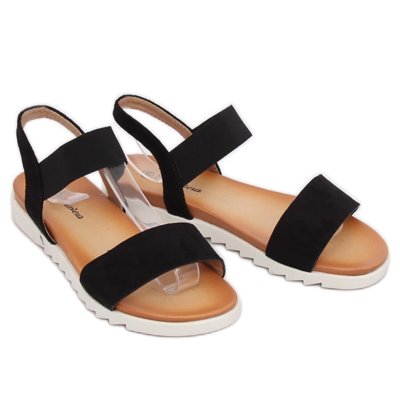 Černé dámské sandály 9001 Black černý 2
