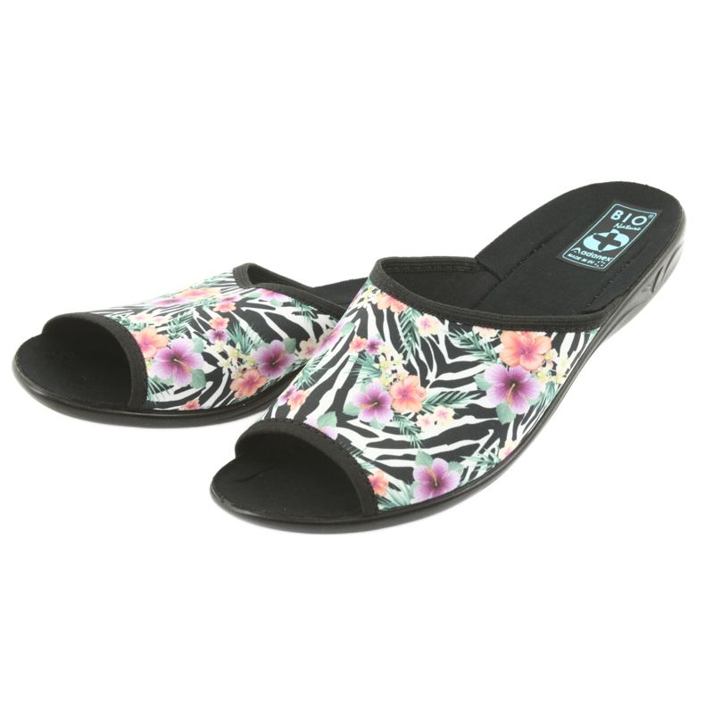 Dámské pantofle zebra Adanex 23876 bílý černý vícebarevný 3